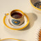 Tulukka Mustard Yellow Tea Cup And Saucer Set (Set Of 2)