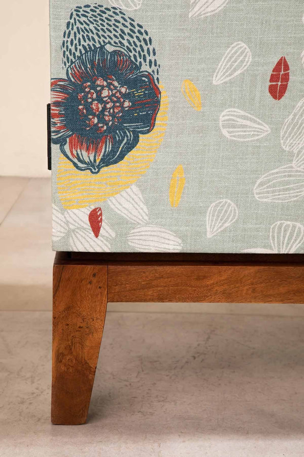 10000017430 POD UPHOLSTERED CABINET MANGO WALNUT