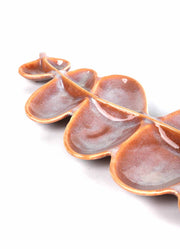 10000017437 POD SHAPED PLATTER WOOD BROWN