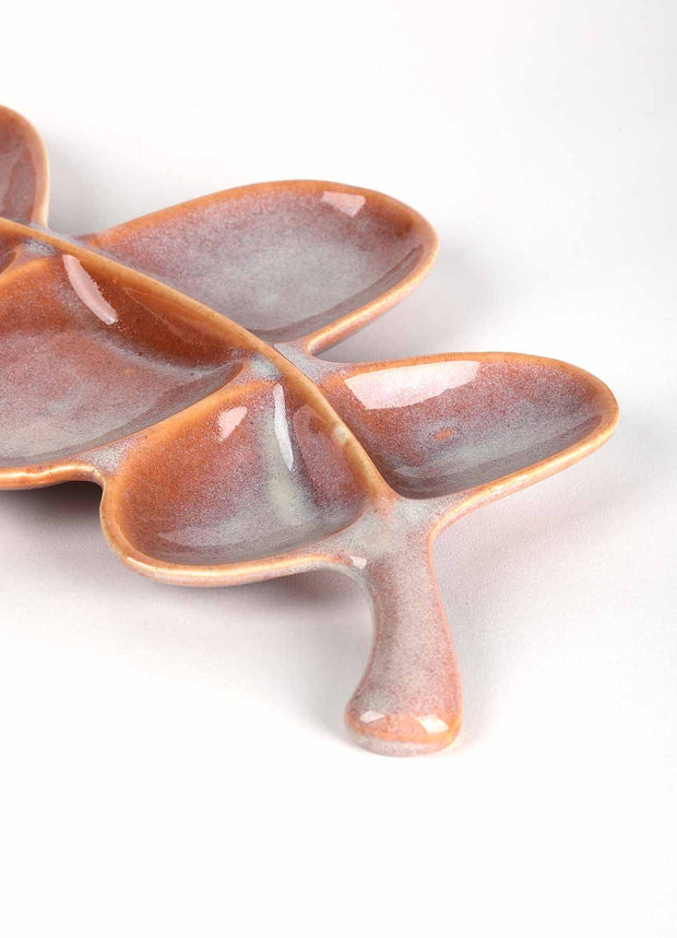 10000017437 POD SHAPED PLATTER WOOD BROWN