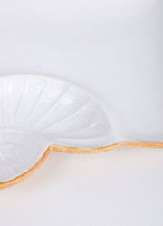 10000017438 SHELL SHAPED PLATTER WITH DIP OFF WHITE