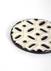 10000017440 FRET COASTERS (SET OF 2) BLACK  WHITE