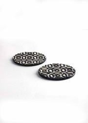 10000017441 LATTICE COASTERS (SET OF 2) BLACK  WHITE