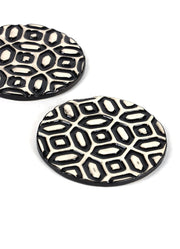 10000017441 LATTICE COASTERS (SET OF 2) BLACK  WHITE