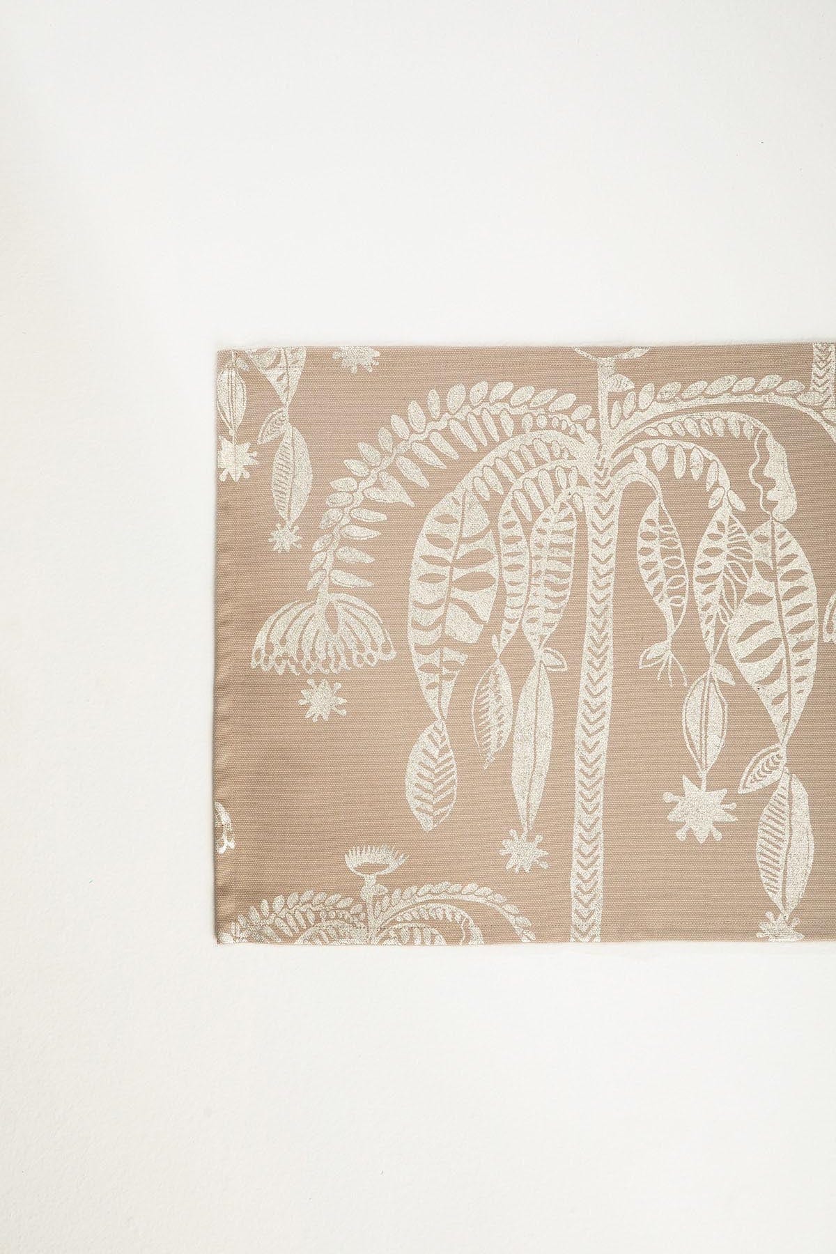10000017483 TODDY PALM TABLE MAT (SET OF 4) GOLD