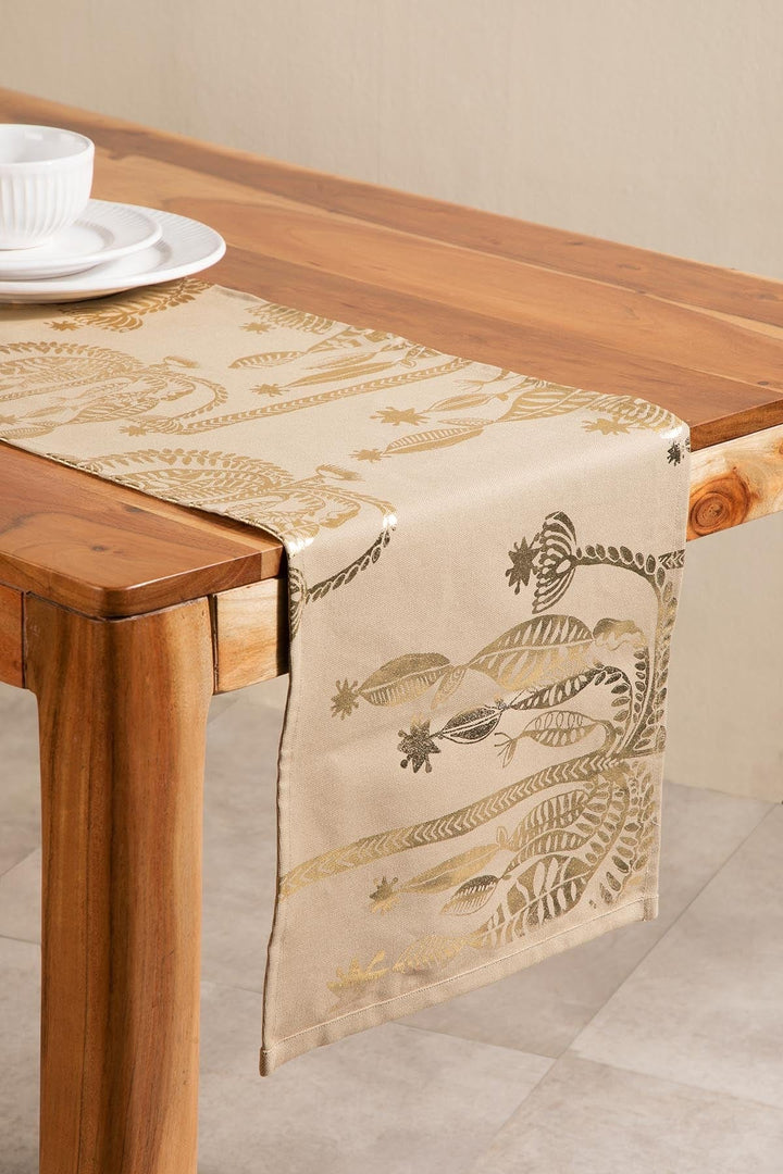 10000017484 TODDY PALM TABLE RUNNER GOLD