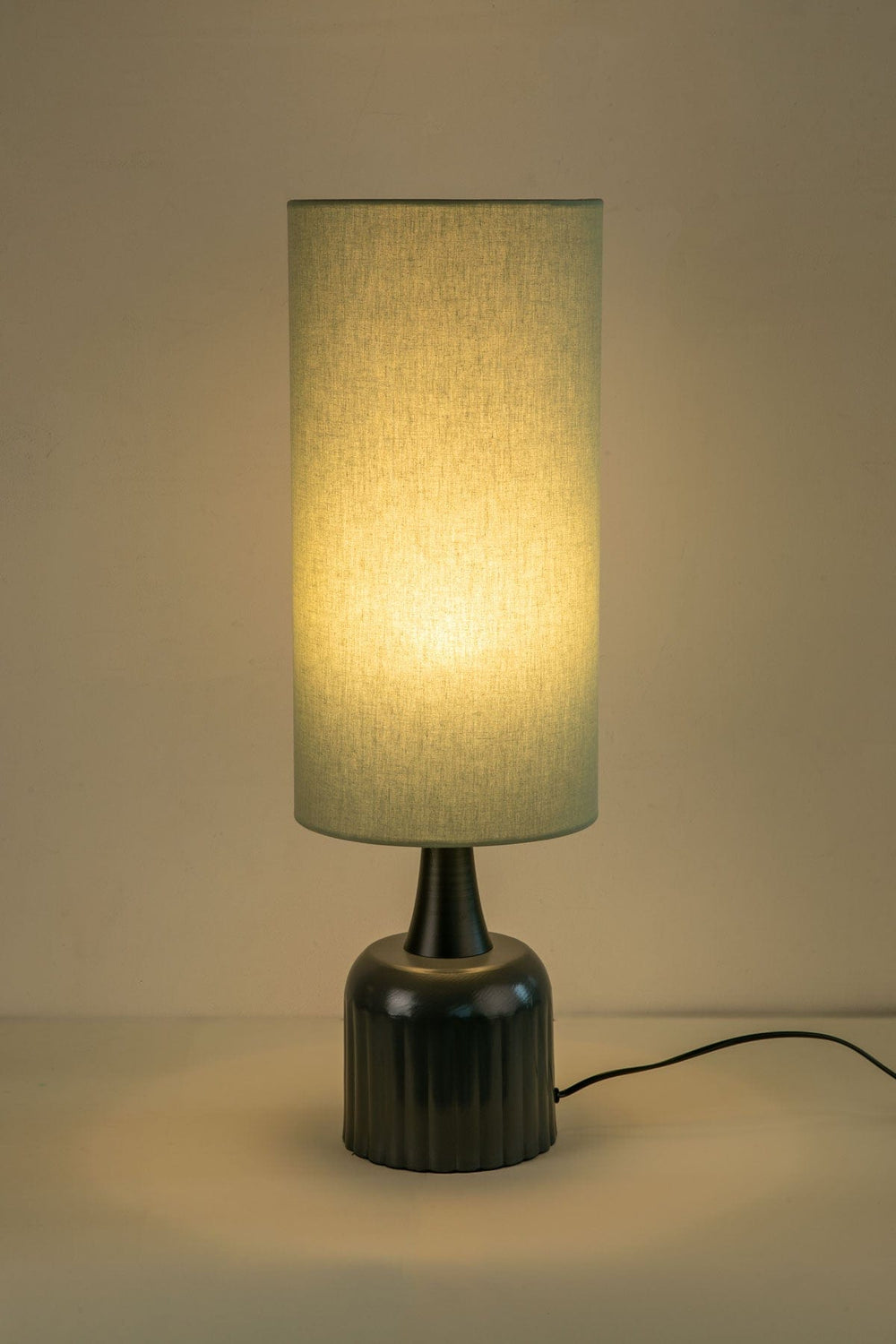 10000017498 SOLID TALL CYLINDER LAMPSHADE SAGE GREEN