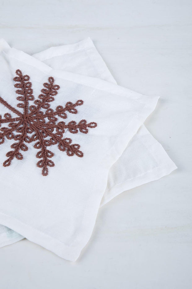 10000017501 TODDY COCKTAIL NAPKIN (SET OF 4) BROWN