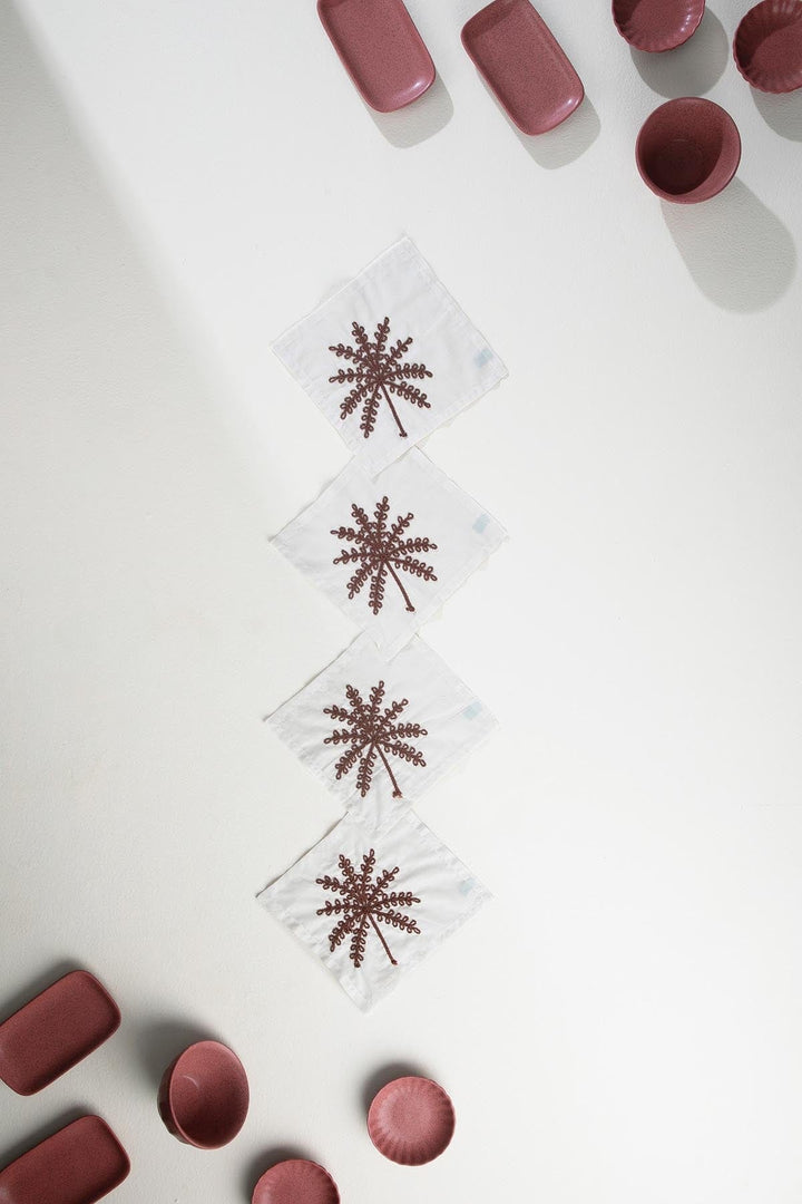 10000017501 TODDY COCKTAIL NAPKIN (SET OF 4) BROWN