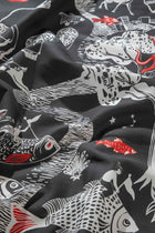 Mindscape Charcoal Printed Heavy Fabric And Curtains