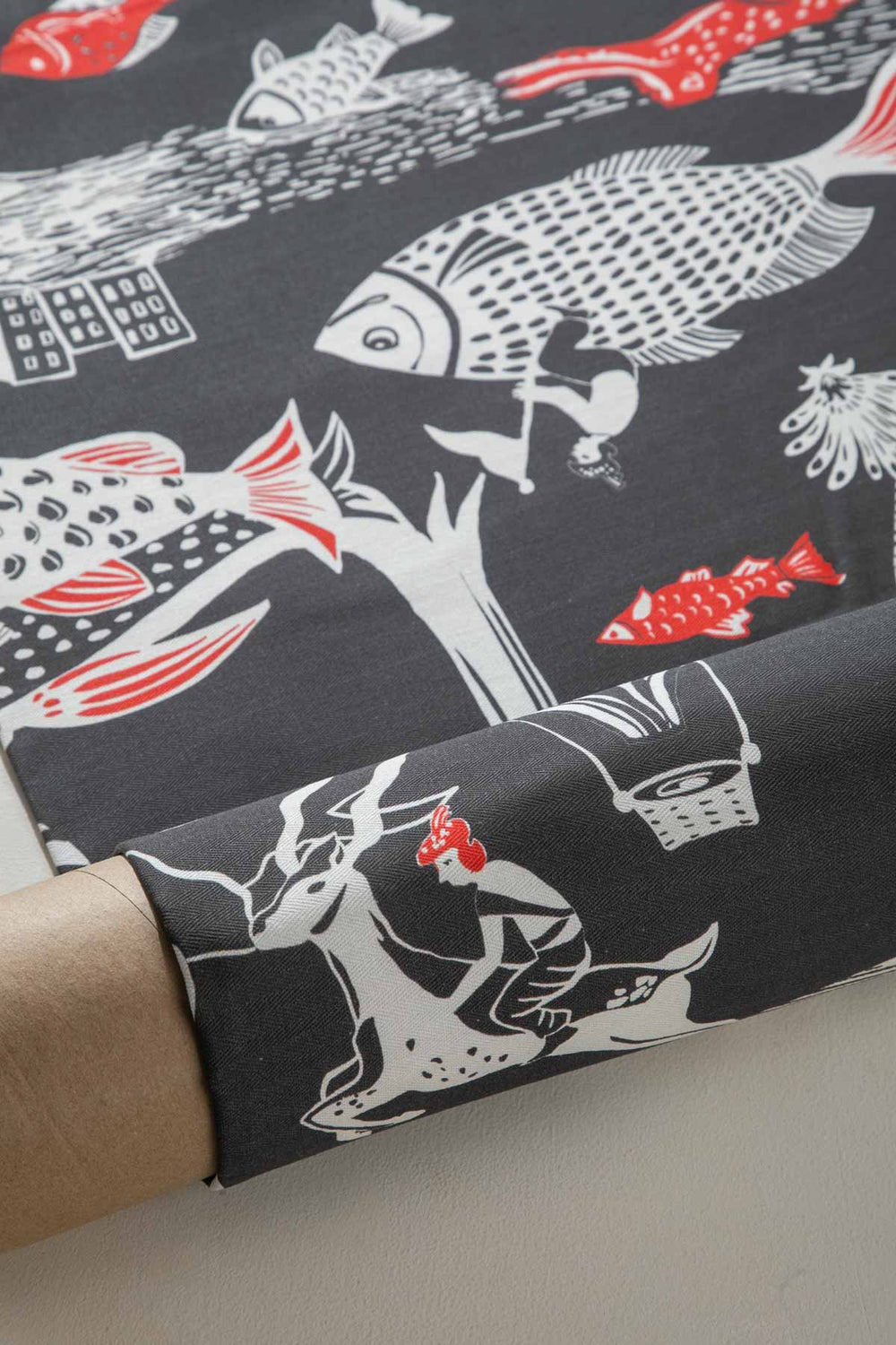 10000017506 MINDSCAPE PRINTED HEAVY FABRIC CHARCOAL