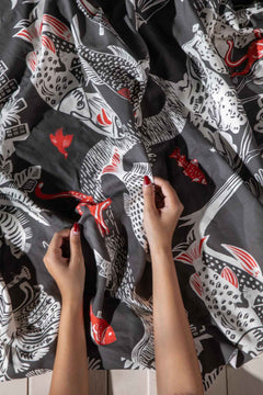 Mindscape Charcoal Fabric