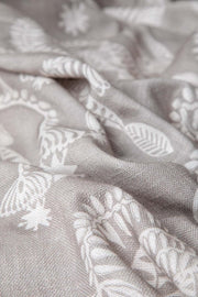 10000017507 TODDY PALM PRINTED HEAVY FABRIC TAUPE