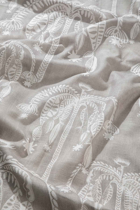 10000017507 TODDY PALM PRINTED HEAVY FABRIC TAUPE