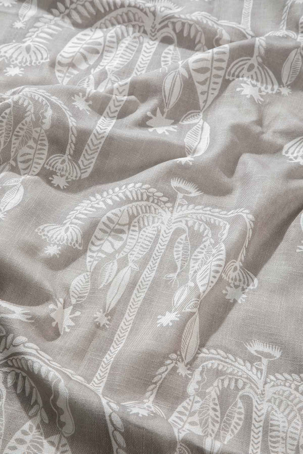 10000017507 TODDY PALM PRINTED HEAVY FABRIC TAUPE