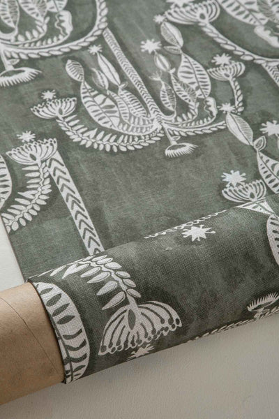10000017508 TODDY PALM PRINTED HEAVY FABRIC MOSS