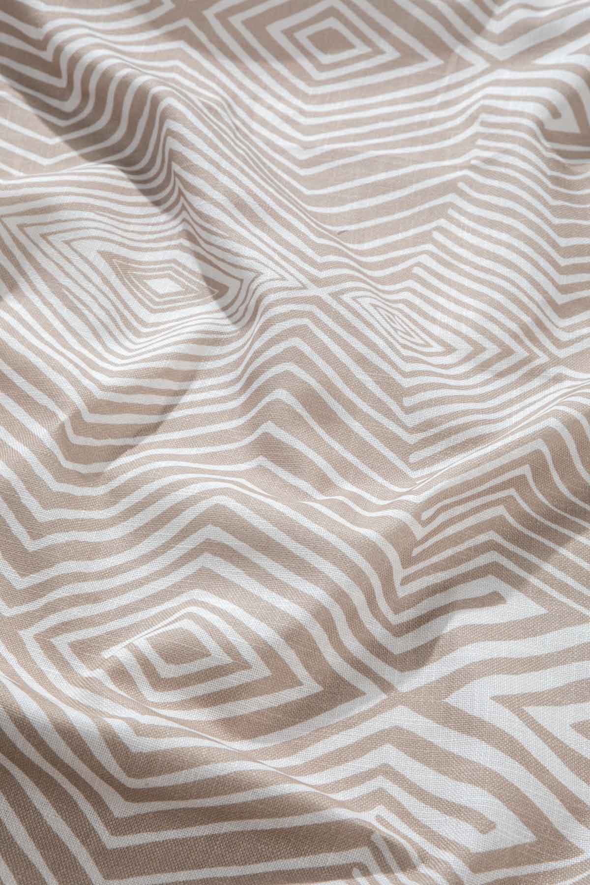 Diamond Beige Printed Upholstery Fabric