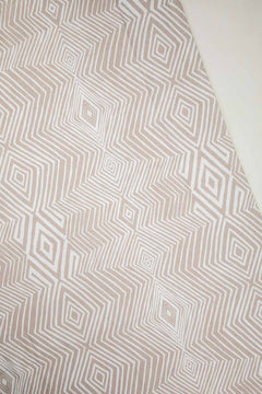 10000017510 DIAMOND PRINTED HEAVY FABRIC BEIGE