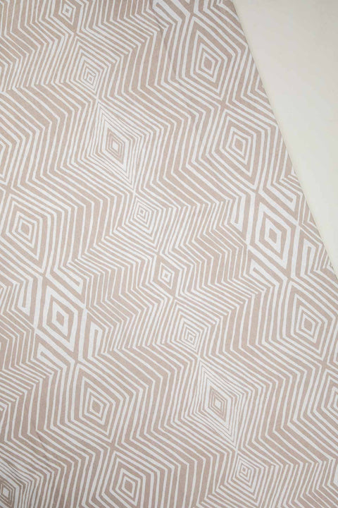 10000017510 DIAMOND PRINTED HEAVY FABRIC BEIGE