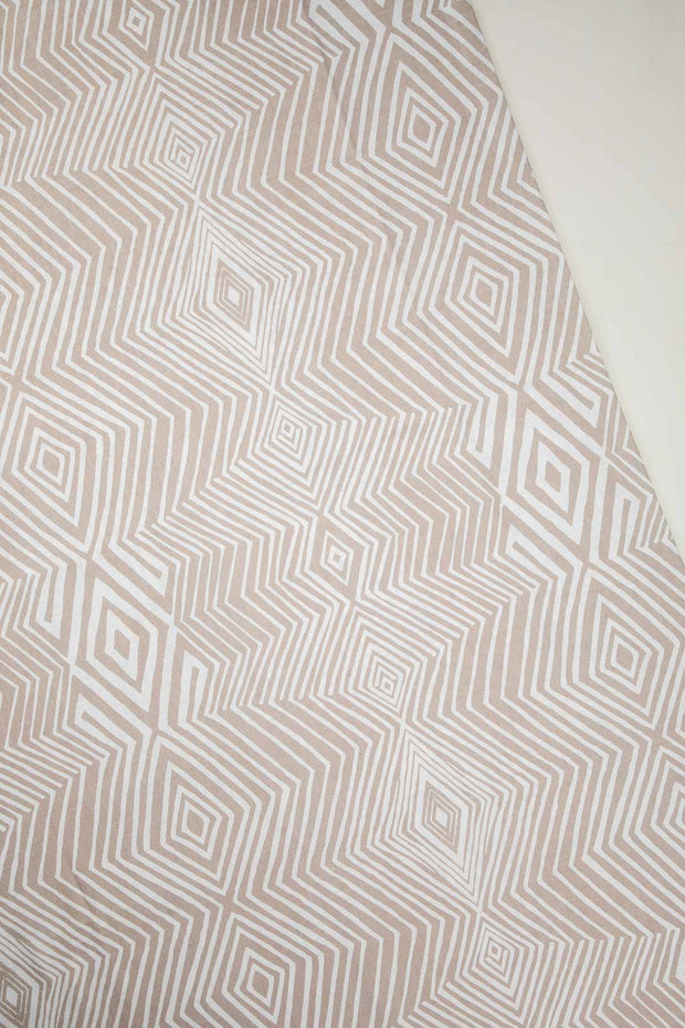 10000017510 DIAMOND PRINTED HEAVY FABRIC BEIGE