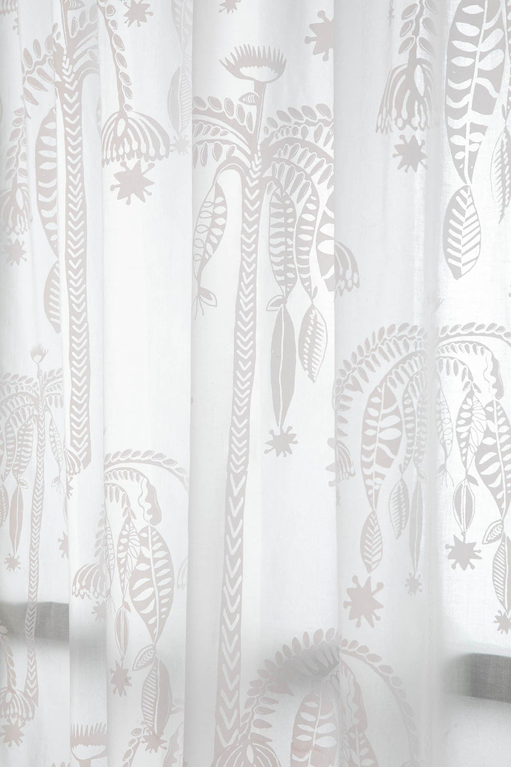 10000017517 TODDY PALM PRINTED SHEER FABRIC KHADI