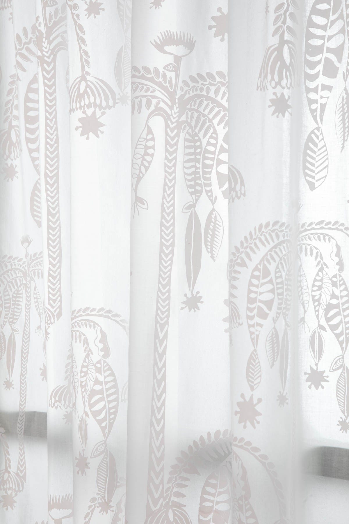 10000017517 TODDY PALM PRINTED SHEER FABRIC KHADI