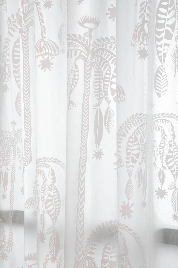 10000017517 TODDY PALM PRINTED SHEER FABRIC KHADI