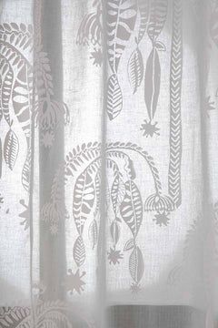 Toddy Palm Khadi Sheer Fabric And Curtains