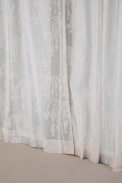 10000017517 TODDY PALM PRINTED SHEER FABRIC KHADI