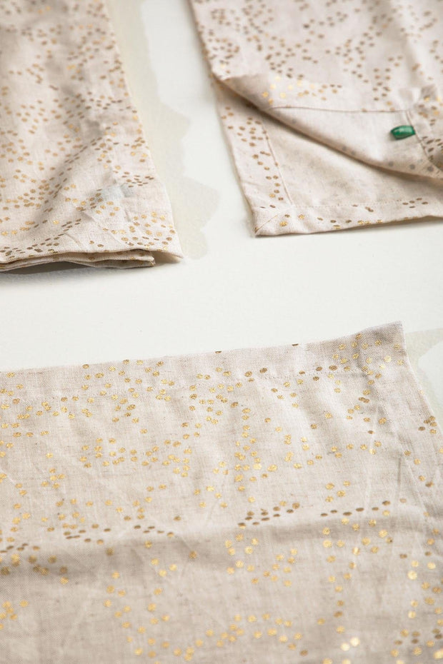 10000017522 KABINI STARS DINNER NAPKIN (SET OF 4) BEIGE GOLD