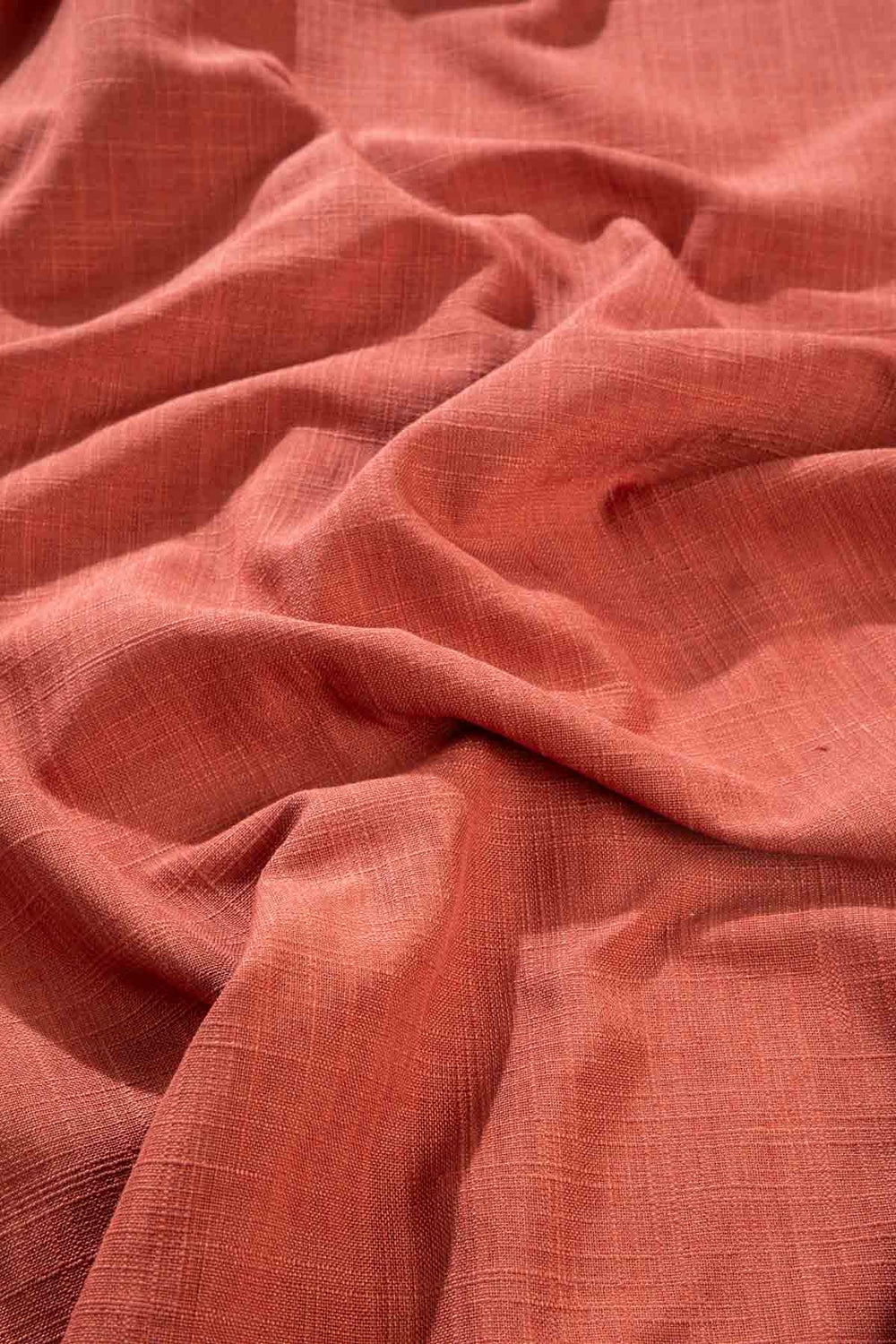 Raffia Red Pepper Woven Heavy Fabric And Curtains