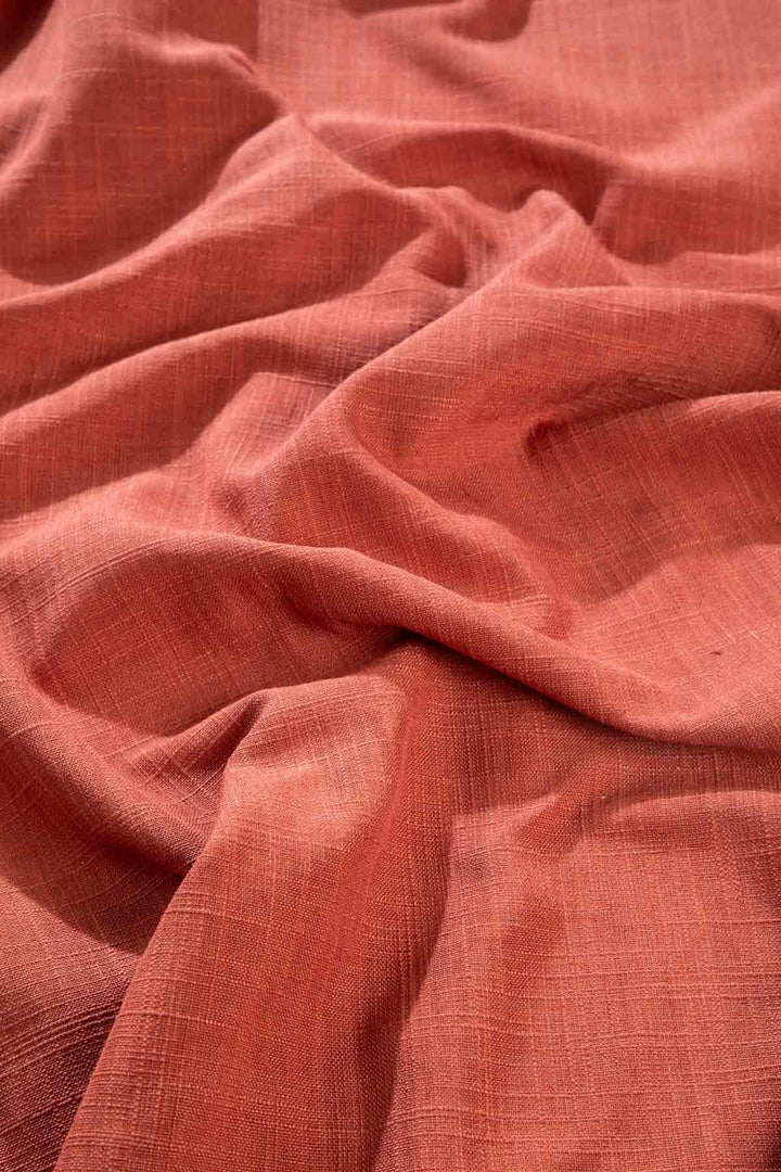 10000017548 RAFFIA SOLID WOVEN FABRIC RED PEPPER
