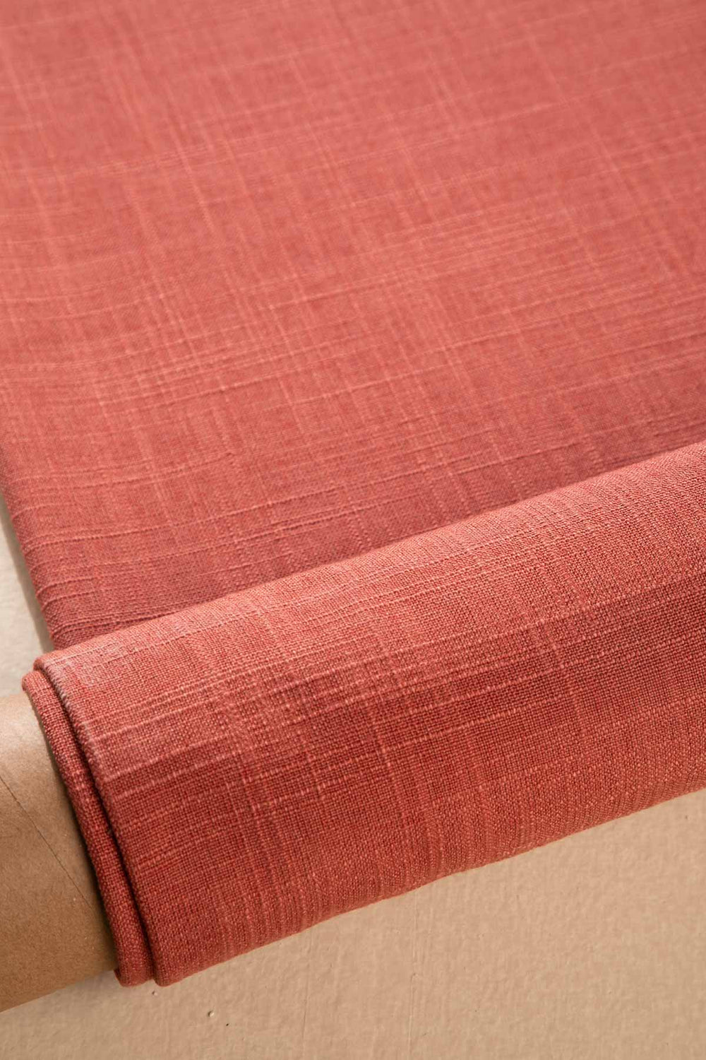 Raffia Red Pepper Woven Heavy Fabric And Curtains