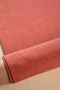 Raffia Red Pepper Woven Heavy Fabric And Curtains