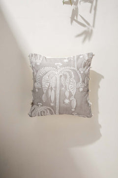 Toddy Palm Taupe Cushion Cover (46 X 46 Cm)