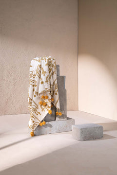 Toddy Palm Ochre Yellow Sofa Throw