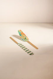 10000017575 KEORA STRIPER CAKE SERVER (SET OF 2) HONEY BLOOM