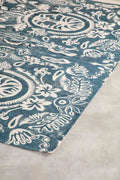 10000017583 MADELLION TREE PRINTED RUG INDIGO