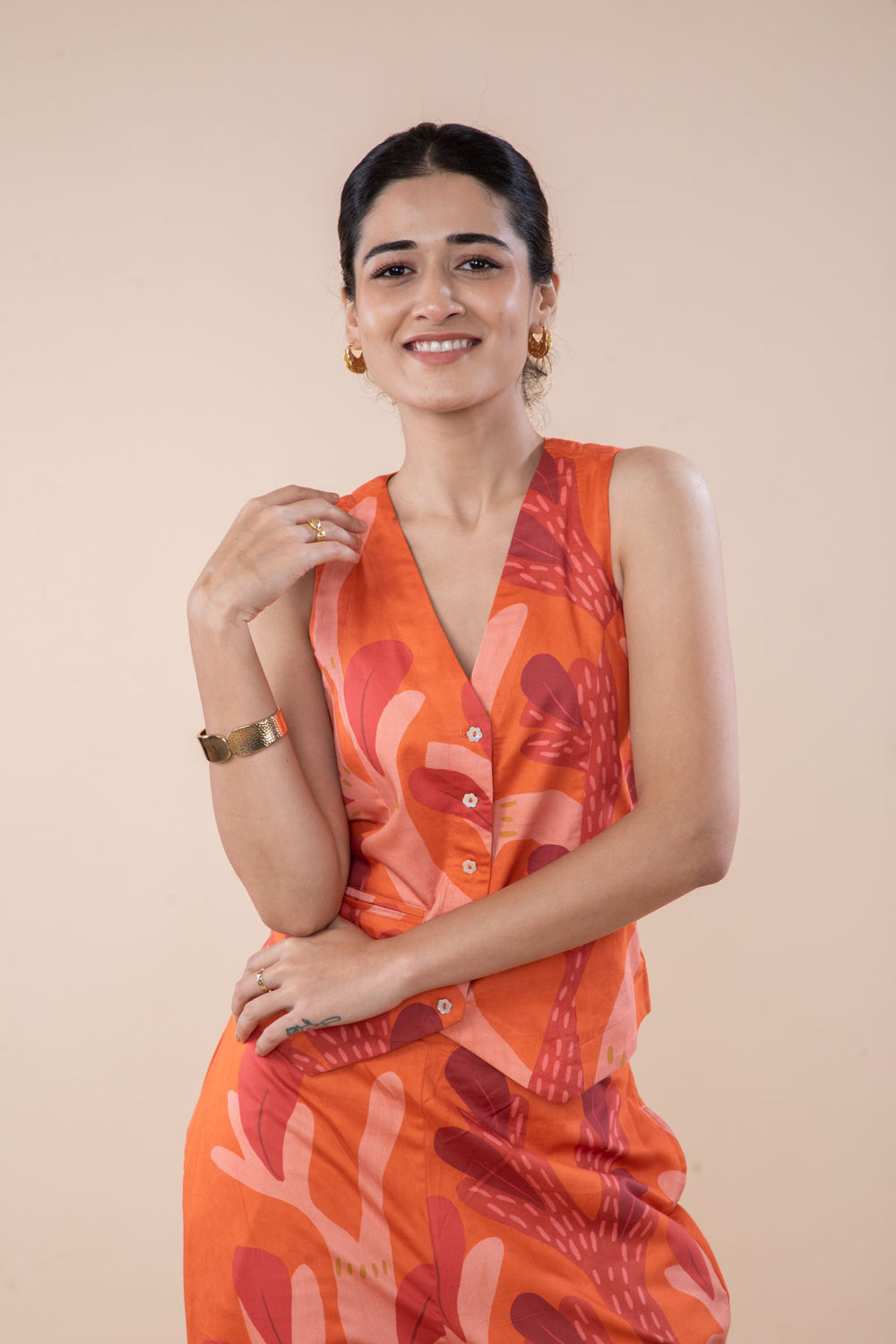 TOPS Wonderland Waistcoat (Chilly Orange)