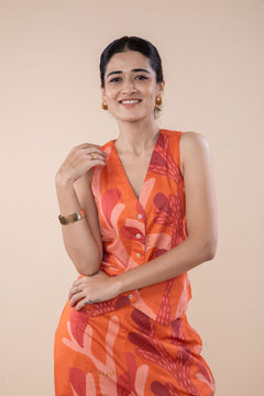 TOPS Wonderland Waistcoat (Chilly Orange)