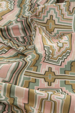 Taram Earthy Green Printed Upholstery Fabric