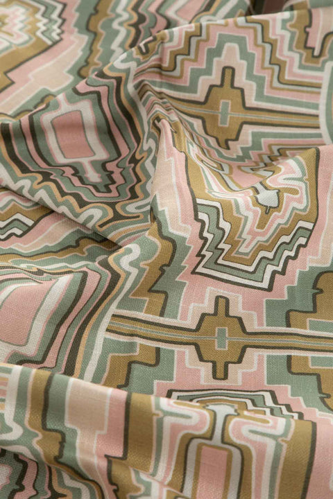 10000017748 TARAM PRINTED HEAVY FABRIC EARTHY GREEN