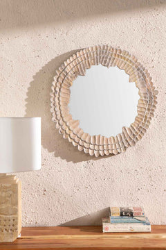 Tulukka Glass And Wood Wall Mirror