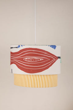 Face To Face Oval Pendant Lamp (Multi Muted)