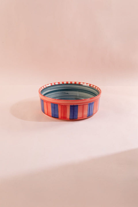 10000017783 KONGU STRAIGHT SERVER BOWL (L) MADDER RED