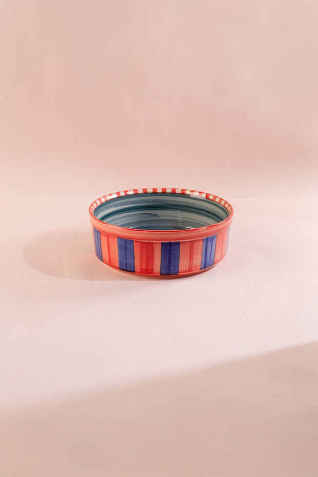 10000017783 KONGU STRAIGHT SERVER BOWL (L) MADDER RED