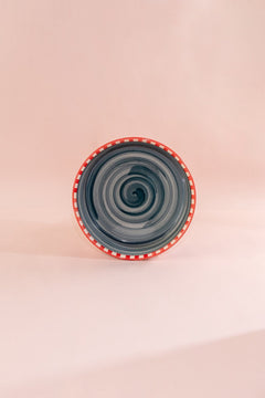 10000017783 KONGU STRAIGHT SERVER BOWL (L) MADDER RED