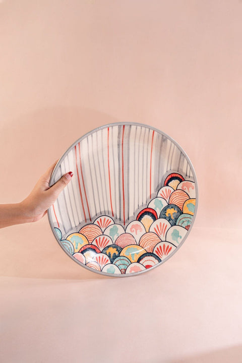 10000017787 KONGU RICE PLATTER MADDER RED