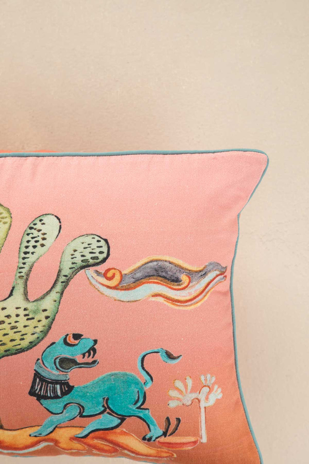 10000017803 AMAPOLA CUSHION COVER CORAL RED