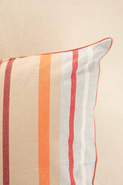 10000017806 CASUAL HORIZON STRIPER CUSHION COVER LATERITE RED